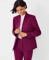 Ann Taylor The Cutaway Blazer In Double Knit In Plum Tart