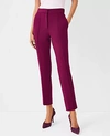 Ann Taylor The Tall High Waist Slim Ankle Pant In Double Knit In Plum Tart