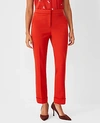 Ann Taylor The Petite High Waist Everyday Ankle Pant In Double Knit - Curvy Fit In Firecracker Orange