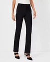 Ann Taylor The High Waist Straight Pant In Knit - Curvy Fit In Black