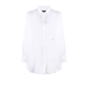 HOMMEGIRLS WHITE CLASSIC COTTON SHIRT DRESS,HGDR00118660813