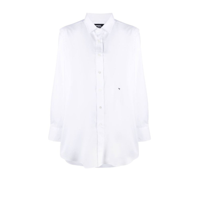 Hommegirls White Classic Cotton Shirt Dress