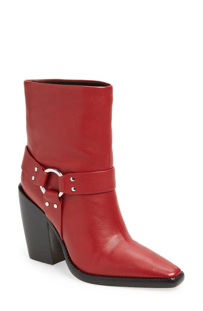 Rag & Bone Rio Western Bootie In Rubyred Leather