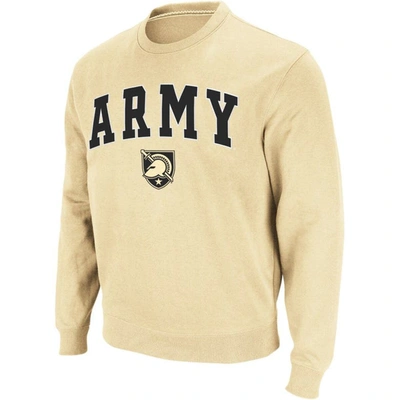Colosseum Men's Army Black Knights Arch & Logo Crew Neck Sweatshirt In Gold