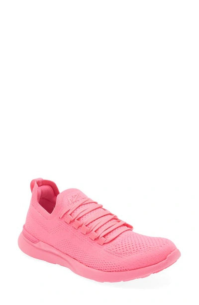 Apl Athletic Propulsion Labs Techloom Breeze Knit Running Shoe In Fusion Pink