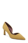 Franco Sarto Tana Pumps Women's Shoes In Mustard Suede