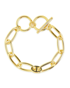 Sterling Forever Kennedy Toggle Bracelet In Gold