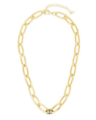 Sterling Forever Kennedy Chain Necklace In Gold