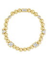Sterling Forever Amaris Charm Beaded Stretch Bracelet In Gold-plated