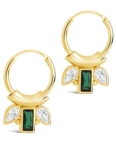Sterling Forever Helena Hoops Earring In Gold-plated
