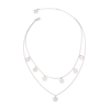 Amorcito Flower Child Layered Necklace In Grey
