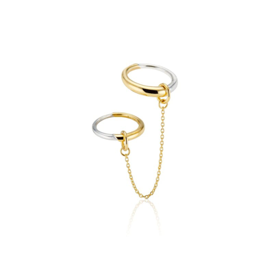 Senia Chain Ring In Metallic Gold