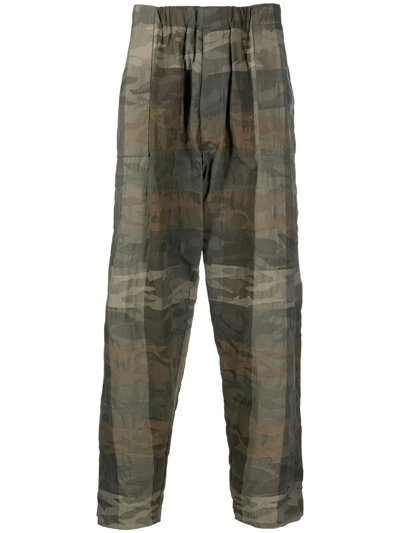 Mackintosh Captain Camouflage-pattern Trousers In Green