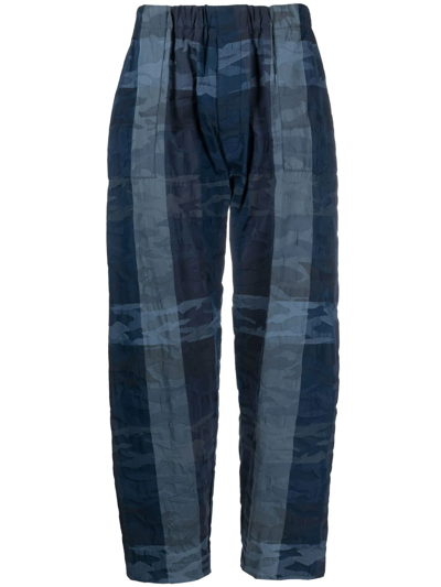 Mackintosh Captain Camouflage-pattern Trousers In Blue