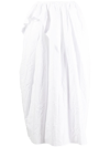 Cecilie Bahnsen Dalita Asymmetric Midi Skirt In White