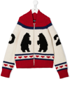 DSQUARED2 POLAR-BEAR KNITTED CARDIGAN