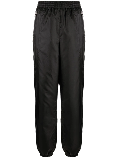 Alessandra Rich Black High-waisted Shell Track Pants