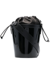 Maison Margiela Logo Bucket Bag In Black