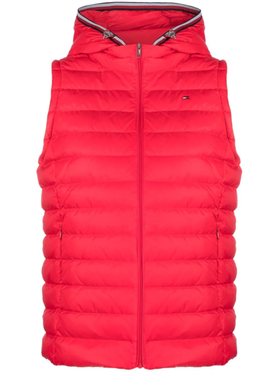 Tommy Hilfiger Logo拉链马甲 In Rot