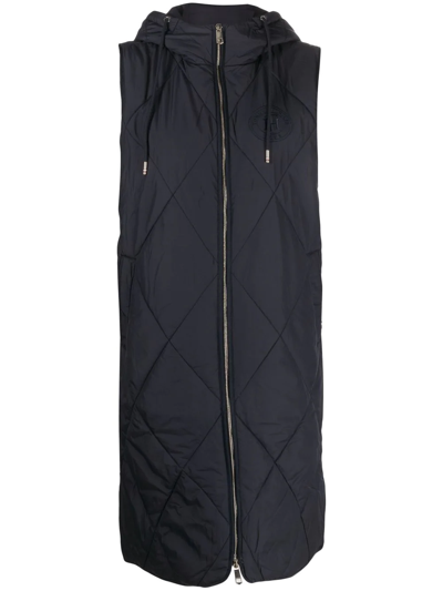 Tommy Hilfiger Sorona Quilted Long Vest In Desert Sky
