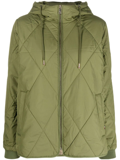 Tommy Hilfiger Drawstring-hood Padded Jacket In Grün