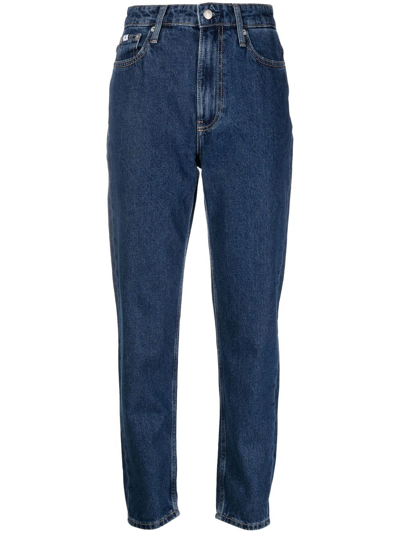 Calvin Klein Jeans Est.1978 Mom Tapered-leg Jeans In Blue