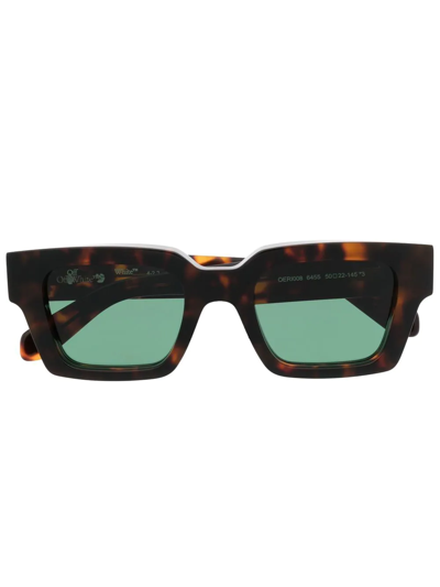 Off-white Virgil Square-frame Sunglasses In Braun