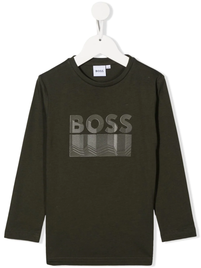 Bosswear Logo-print Detail T-shirt In Grün