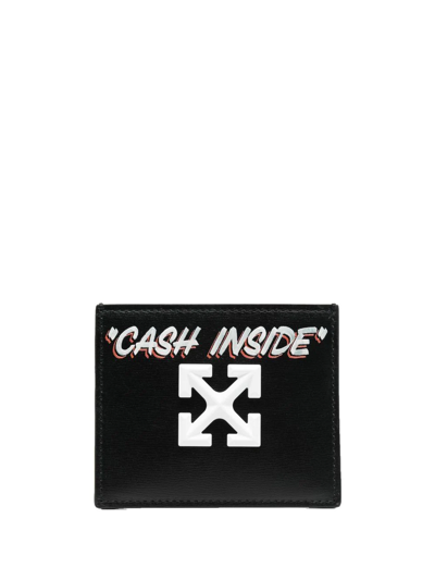 Off-white Jitney Arrows-motif Cardholder In Black