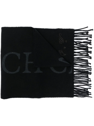 Off-white Touch Carefully Scarf In Cashmere In Black