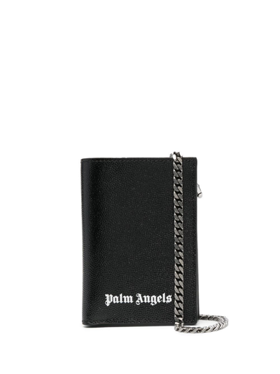 Palm Angels Chain-detail Card Holder In Black