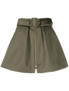 PATOU ZIP-UP BELTED MINI SKIRT