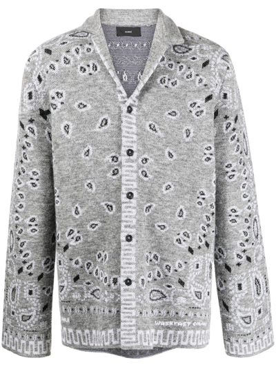 Alanui Bandana-pattern Long-sleeve Shirt In Grey