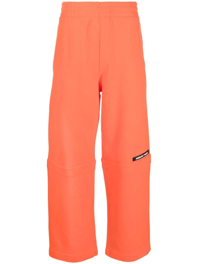 Ambush Panelled Straight-leg Trousers In Orange