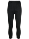 Issey Miyake Thicker Bottoms 2 Pleated Trousers In Schwarz