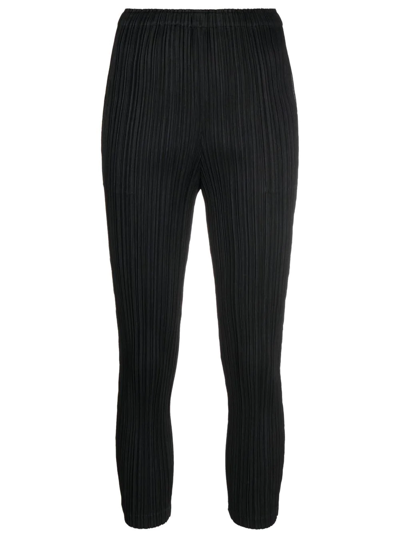 Issey Miyake Thicker Bottoms 2 Pleated Trousers In Black
