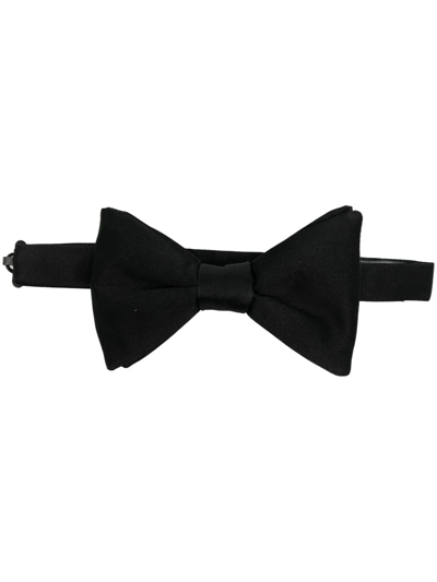 Zegna Papillon Silk Bow Tie In Black