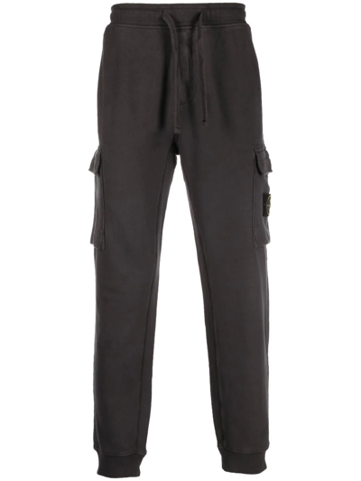 Stone Island Logo-patch Track Pants In Black