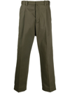 Oamc Straight-leg Tailored Trousers In Grün