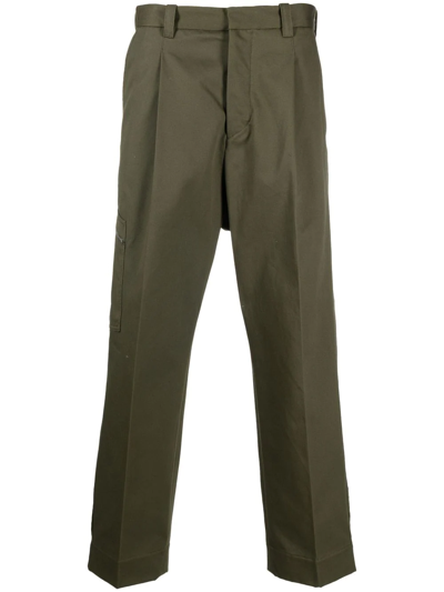 Oamc Straight-leg Tailored Trousers In Dk Moss