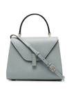 Valextra Iside Leather Tote Bag In Blau