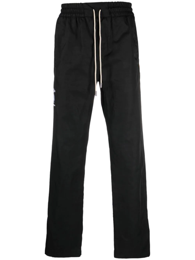 Just Don Logo-embroidered Track Trousers In Black