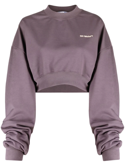 Off-white Logo-print Sweatshirt In Violett