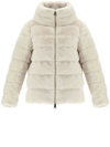 Herno White Down Filled Comforter Jacket In Cream