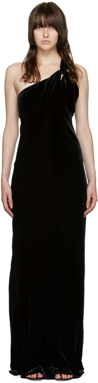 Maiden Name Ssense Exclusive Black Neve Maxi Dress In Cocoa
