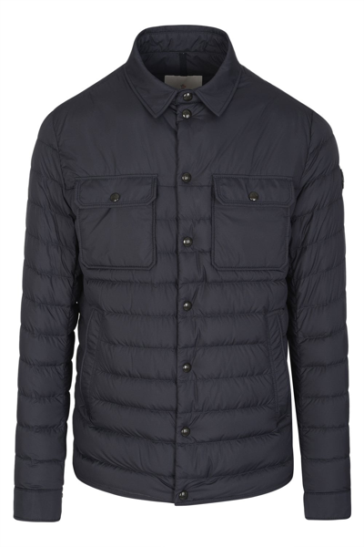 Moncler Men's Sanary Quilted Down Shirt Jacket In Blue