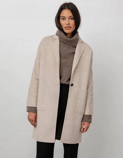 Rails Everest Wool Blend Trench Coat - Oatmeal In Beige