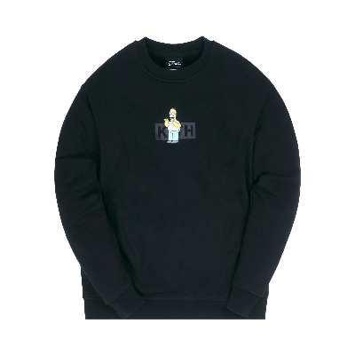 Pre-owned Kith For The Simpsons Homer Box Logo Crewneck 'black'