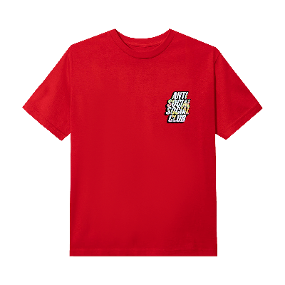 Pre-owned Anti Social Social Club Drop A Pin Tee 'red'