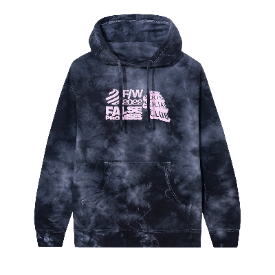 Pre-owned Anti Social Social Club False Promises Tie Dye Hoodie 'black'